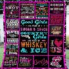Country Girl Pink Camo Muddy Girl  Quotes Quilt Gift Ideas For Country Girls And Women Premium Quilt Size Throw